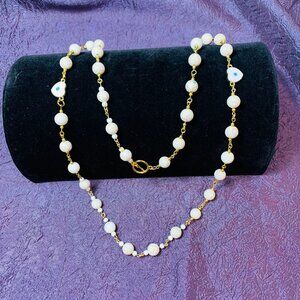 Evil Eye Heart Charms One-Of-A-Kind Magnesite Chain Necklace